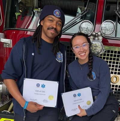 Crew with Gift of Life certificate